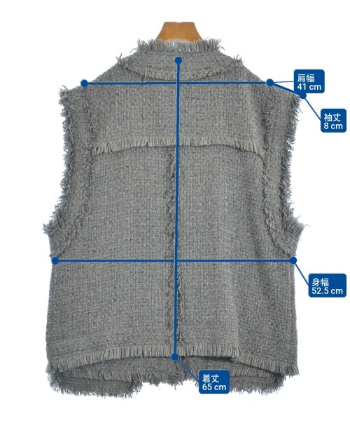 MAISON SPECIAL（メゾンスペシャル）ノーカラージャケット グレー サイズ:F レディース/2200639296029