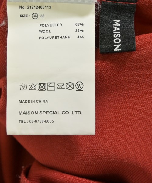 MAISON SPECIAL（メゾンスペシャル）その他 赤 サイズ:36(S位) レディース/2200593190012
