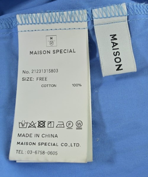 MAISON SPECIAL（メゾンスペシャル）カジュアルシャツ 青 サイズ:F レディース/2200628527011