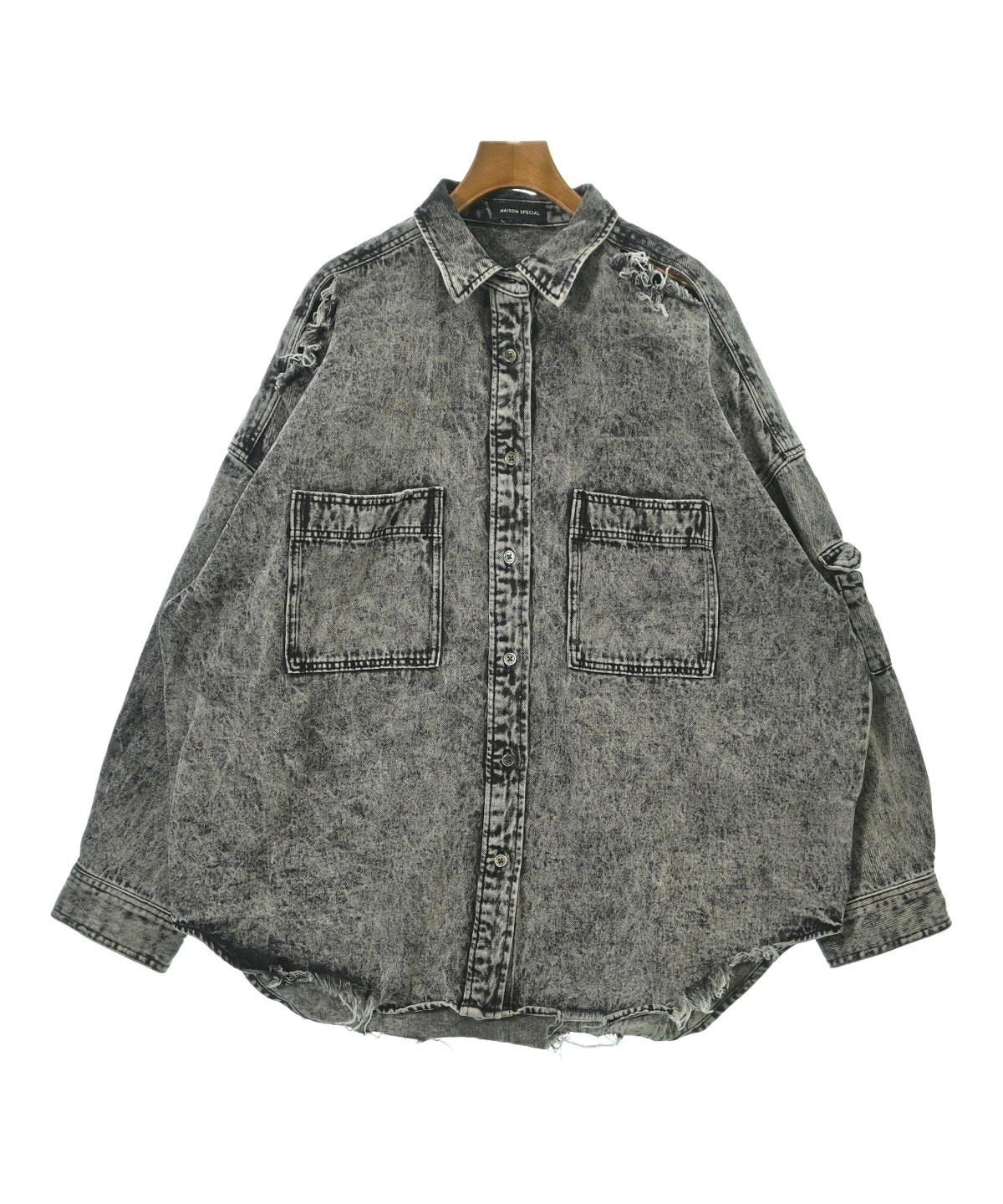 MAISON SPECIAL（メゾンスペシャル）カジュアルシャツ グレー サイズ:F