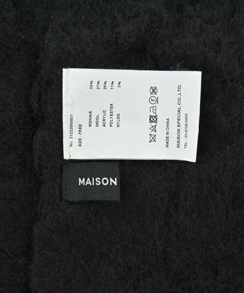 MAISON SPECIAL（メゾンスペシャル）マフラー 黒 サイズ:- レディース/2200633051020