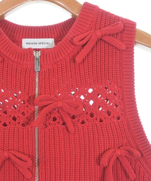 MAISON SPECIAL（メゾンスペシャル）ベスト/ノースリーブ 赤 サイズ:F レディース/2200655052067