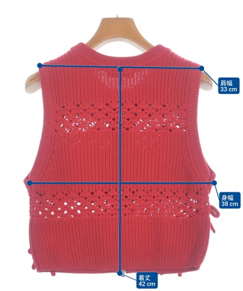 MAISON SPECIAL（メゾンスペシャル）ベスト/ノースリーブ 赤 サイズ:F レディース/2200655052067