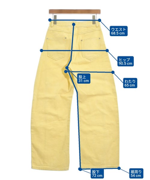 MAISON SPECIAL（メゾンスペシャル）デニムパンツ 黄 サイズ:38(M位) レディース/2200646928364