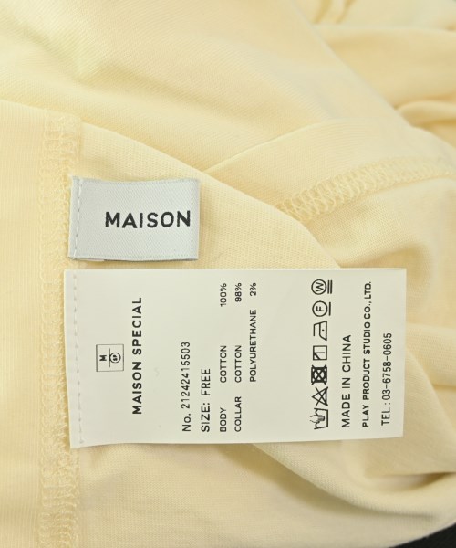 MAISON SPECIAL（メゾンスペシャル）Tシャツ・カットソー ベージュ サイズ:F レディース/2200654919033