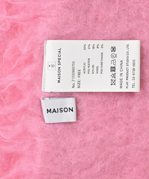 MAISON SPECIAL（メゾンスペシャル）マフラー ピンク サイズ:F レディース/2200652236026