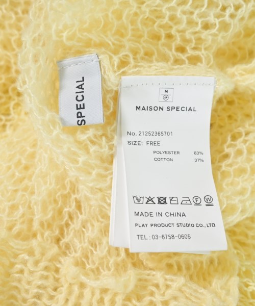 MAISON SPECIAL（メゾンスペシャル）ニット・セーター 黄 サイズ:F レディース/2200662666028