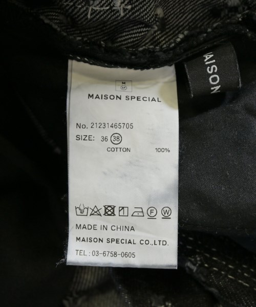 MAISON SPECIAL（メゾンスペシャル）デニムパンツ 黒 サイズ:38(M位) レディース/2200722163184