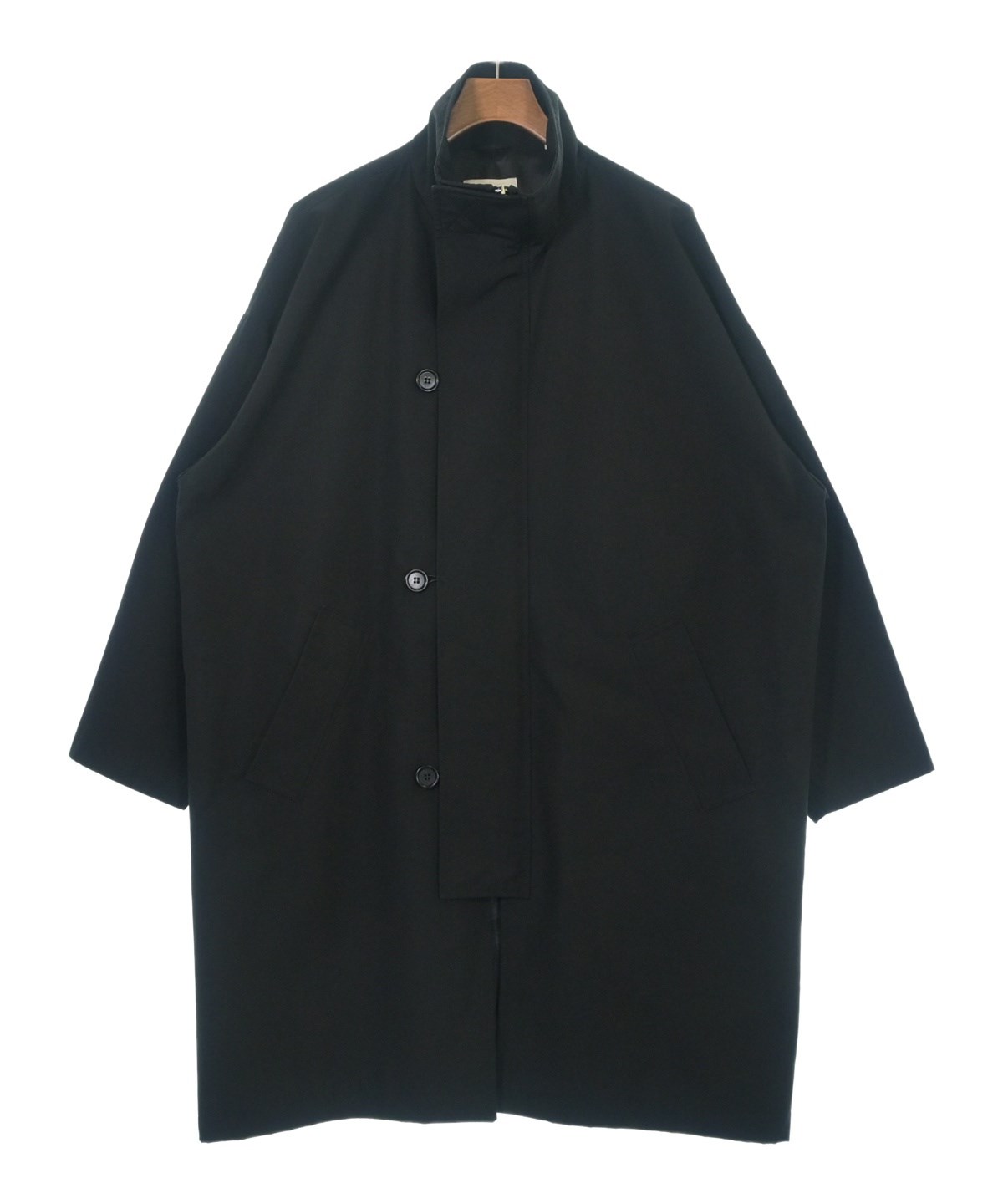 ステンカラーコート【mfpen】 mfpen（エムエフペン）ステンカラーコート 黒 サイズ:S メンズ