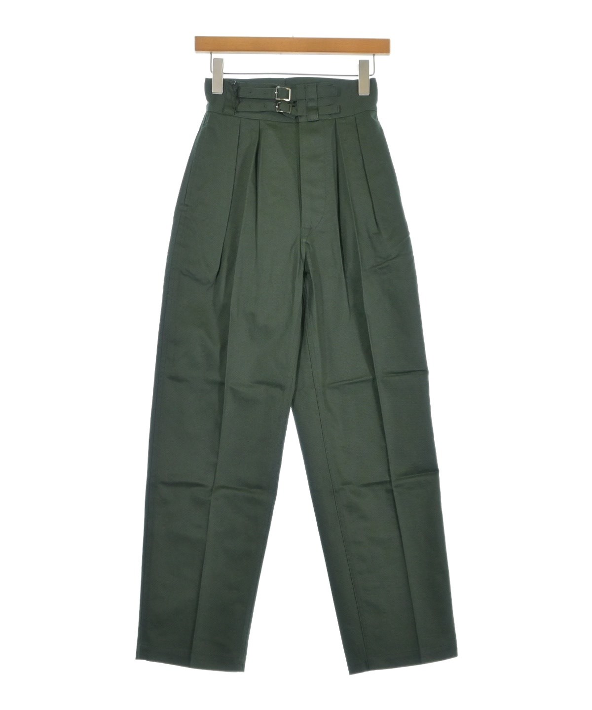 8.新品120%リノ　エメラルドグリーンの麻パンツ 44サイズ LENO（リノ）チノパン 緑 サイズ:1(S位) レディース/2200644761758