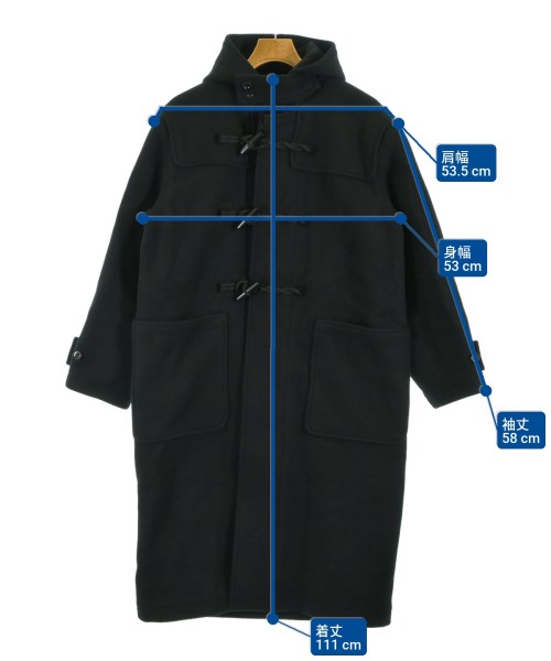 LENO（リノ）ダッフルコート 黒 サイズ:1(S位) メンズ/2200606287012