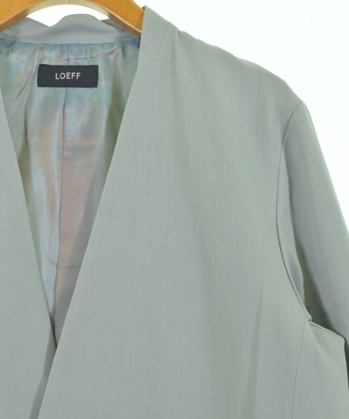 LOEFF（ロエフ）ノーカラージャケット 緑 サイズ:1(S位) レディース/2200625948017