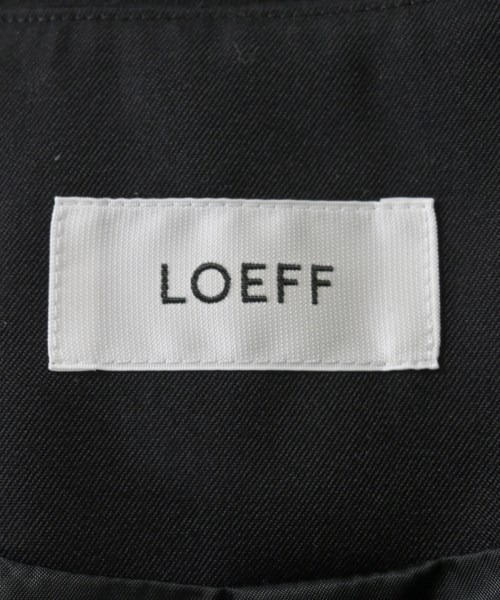 LOEFF（ロエフ）ノーカラージャケット 黒 サイズ:0(XS位) レディース/2200603376016