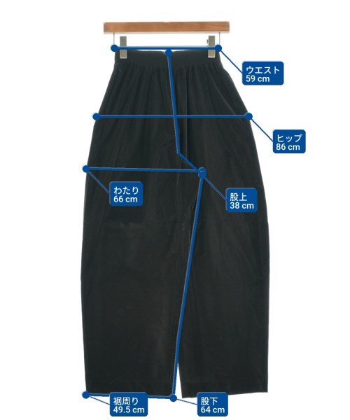 LOEFF（ロエフ）カーゴパンツ 黒 サイズ:0(XS位) レディース/2200688605124