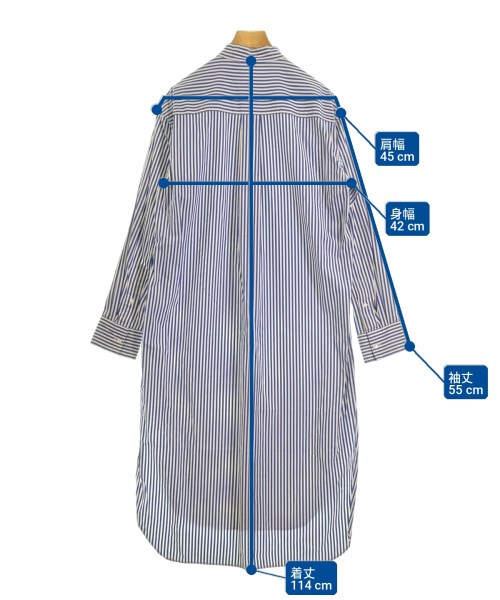 LOEFF（ロエフ）シャツワンピース 青 サイズ:0(XS位) レディース/2200724920082