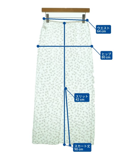 LOEFF（ロエフ）ロング・マキシ丈スカート 白 サイズ:0(XS位) レディース/2200733170034