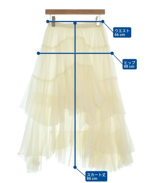 CASA FLINE（カーサフライン）ロング・マキシ丈スカート 白 サイズ:F レディース/2200675385152
