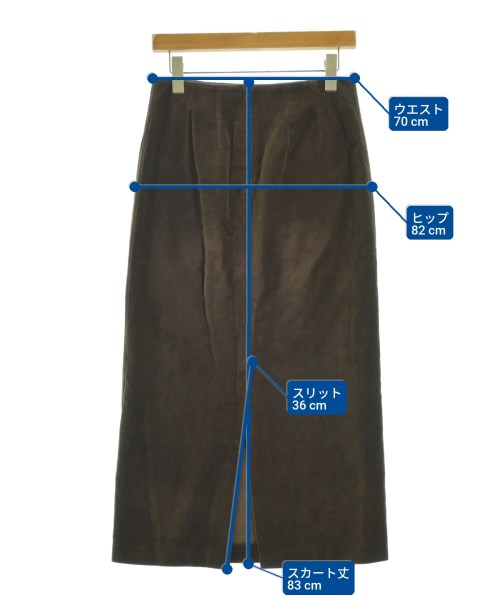CASA FLINE（カーサフライン）ロング・マキシ丈スカート 茶 サイズ:1(S位) レディース/2200658888021