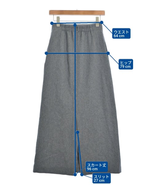 CASA FLINE（カーサフライン）ロング・マキシ丈スカート グレー サイズ:1(S位) レディース/2200661917053