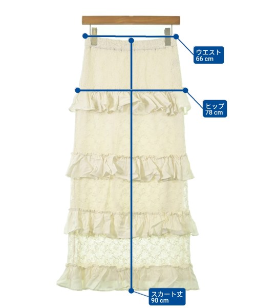 CASA FLINE（カーサフライン）ロング・マキシ丈スカート 白 サイズ:F レディース/2200684877075