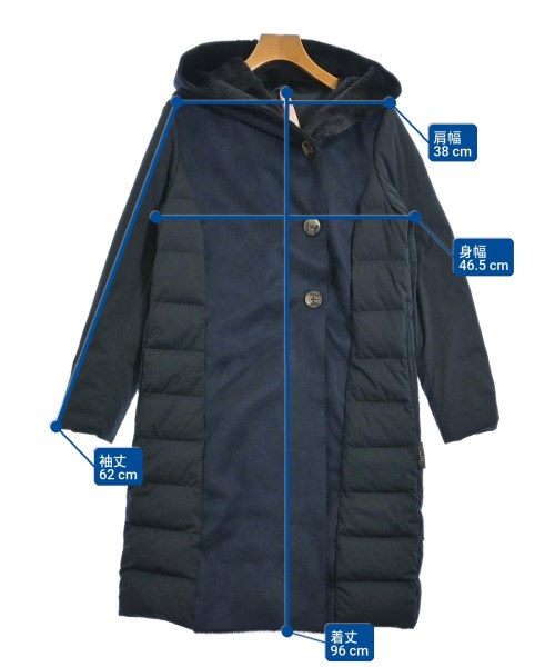 YOSOOU（ヨソオウ）ダウンコート 紺 サイズ:2(M位) レディース/2200621846034