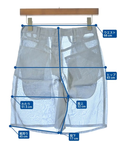 WESTOVERALLS（ウエストオーバーオールズ）ショートパンツ グレー サイズ:A/TYPE(S位) レディース/2200631184676