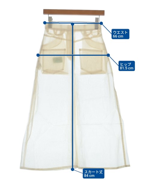 WESTOVERALLS（ウエストオーバーオールズ）ロング・マキシ丈スカート 白 サイズ:-(S位) レディース/2200631184737