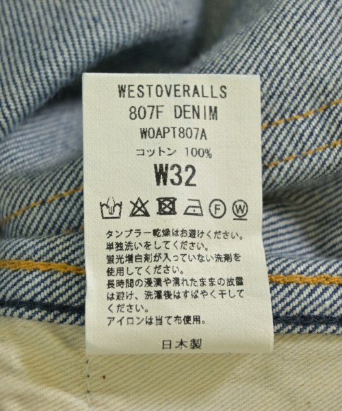 WESTOVERALLS（ウエストオーバーオールズ）デニムパンツ 青 サイズ:32(L位) メンズ/2200711712287