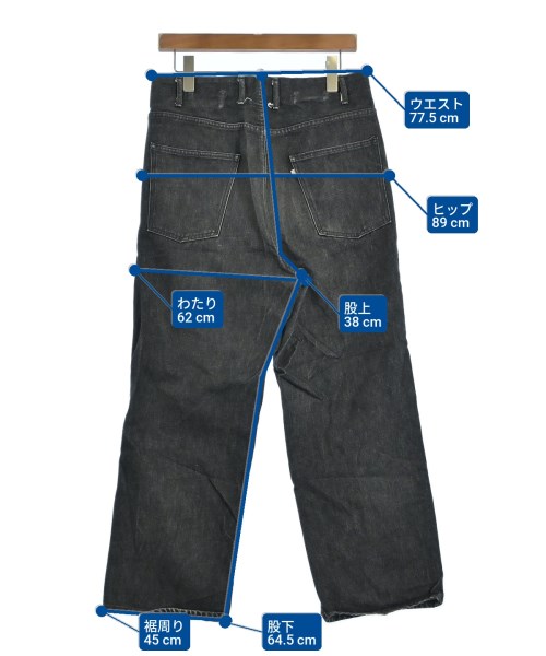 WESTOVERALLS（ウエストオーバーオールズ）デニムパンツ 黒 サイズ:30(M位) メンズ/2200646844022