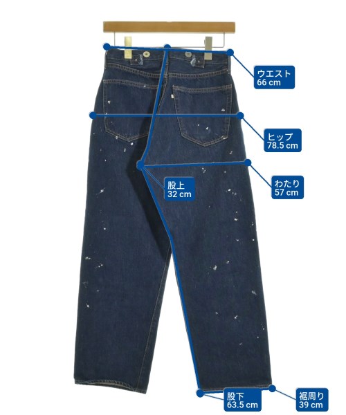 WESTOVERALLS（ウエストオーバーオールズ）デニムパンツ 青 サイズ:28(L位) レディース/2200654414040
