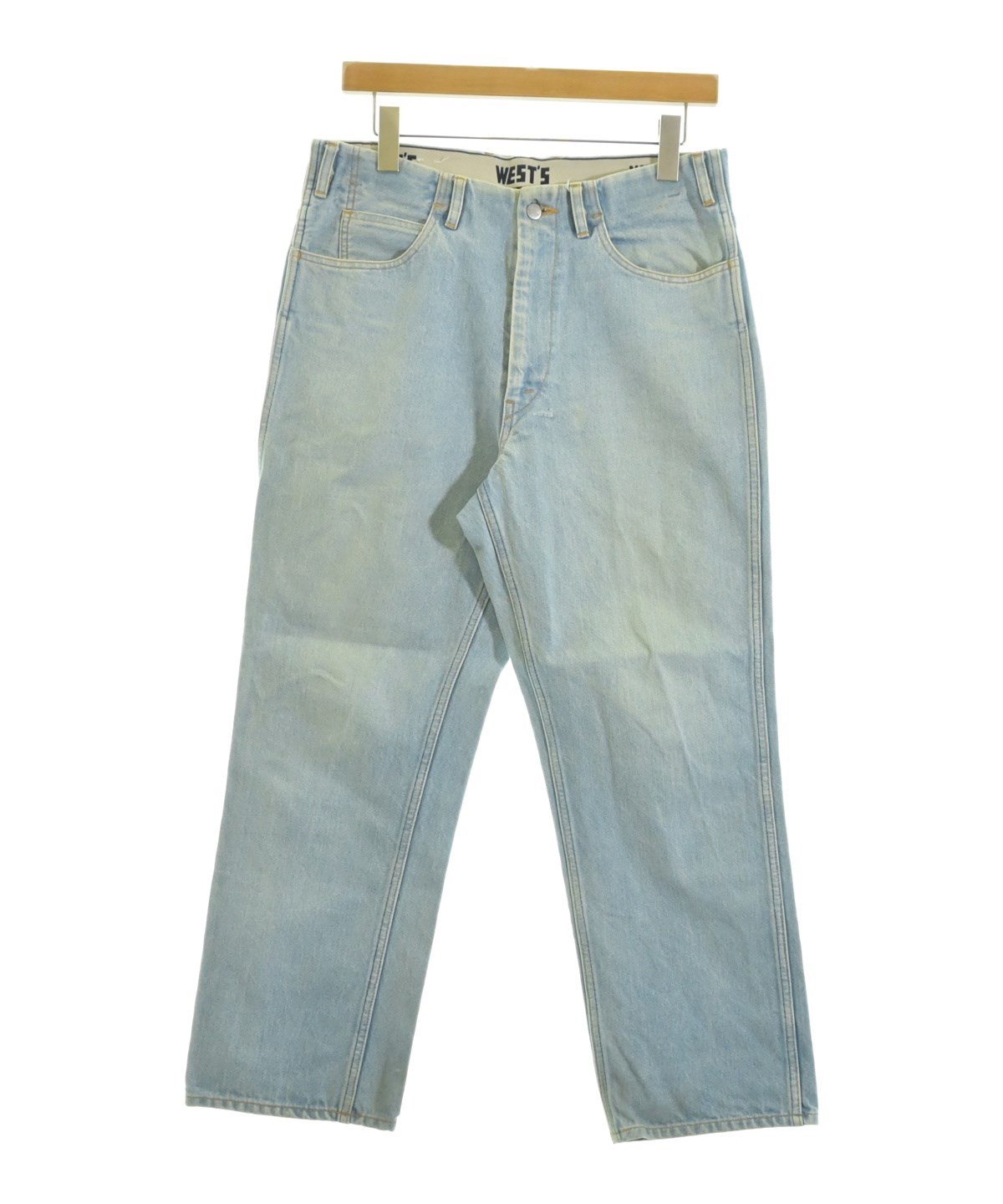 WESTOVERALLS デニムパンツ 32(L位) 青(デニム) 【古着】【中古】 WESTOVERALLS（ウエストオーバーオールズ）デニムパンツ 青 サイズ:-(M