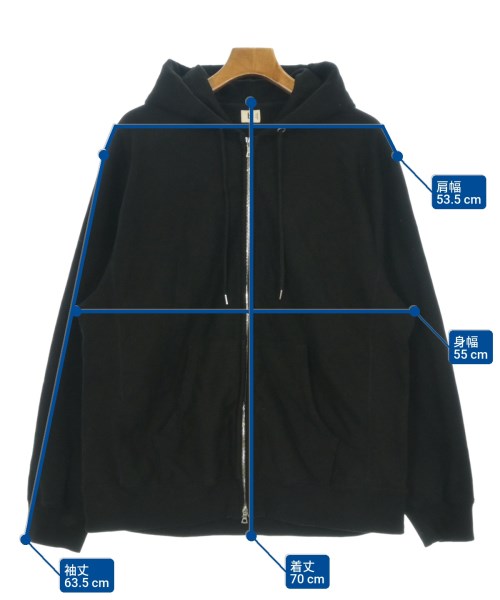 blurhms（ブラームス）パーカー 黒 サイズ:3(L位) メンズ/2200669640021