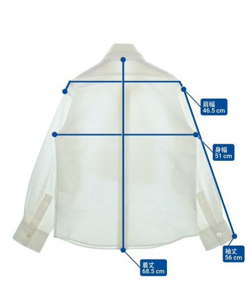 L'UNE（リュンヌ）カジュアルシャツ 白 サイズ:36(S位) レディース/2200665088018