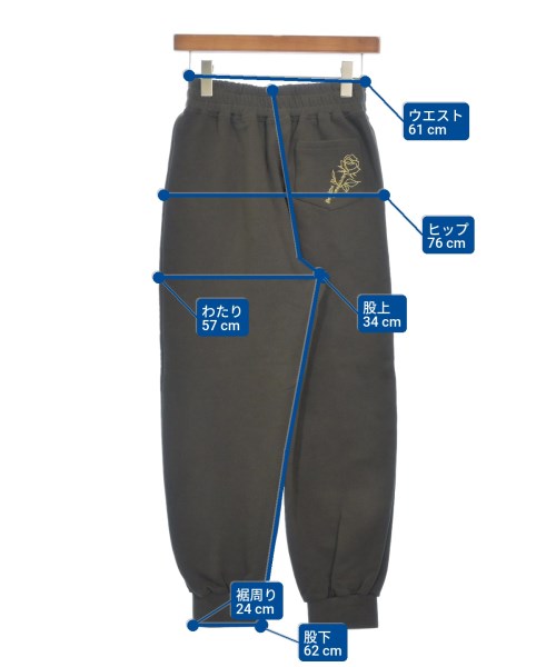 BROCKTON GYMNASIUM（ブロックトンジムネジアム）スウェットパンツ カーキ サイズ:S レディース/2200621078022