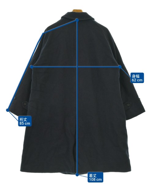 LE（エルイー）ステンカラーコート 紺 サイズ:1(S位) メンズ/2200675288019