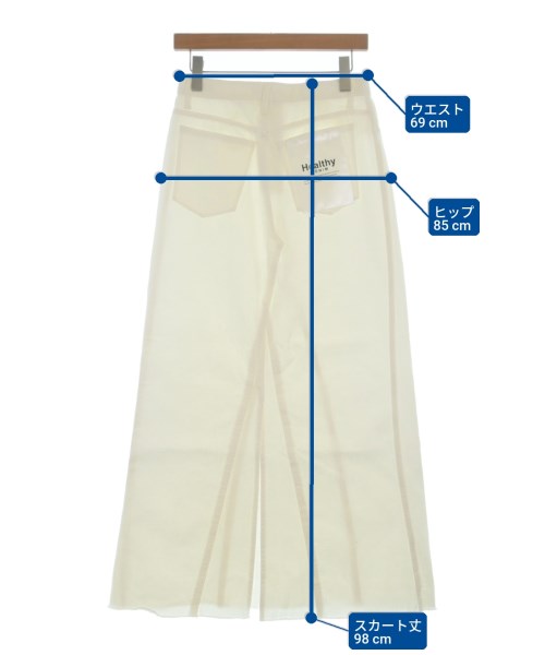 Healthy DENIM（ヘルシーデニム）ロング・マキシ丈スカート 白 サイズ:M レディース/2200621883015