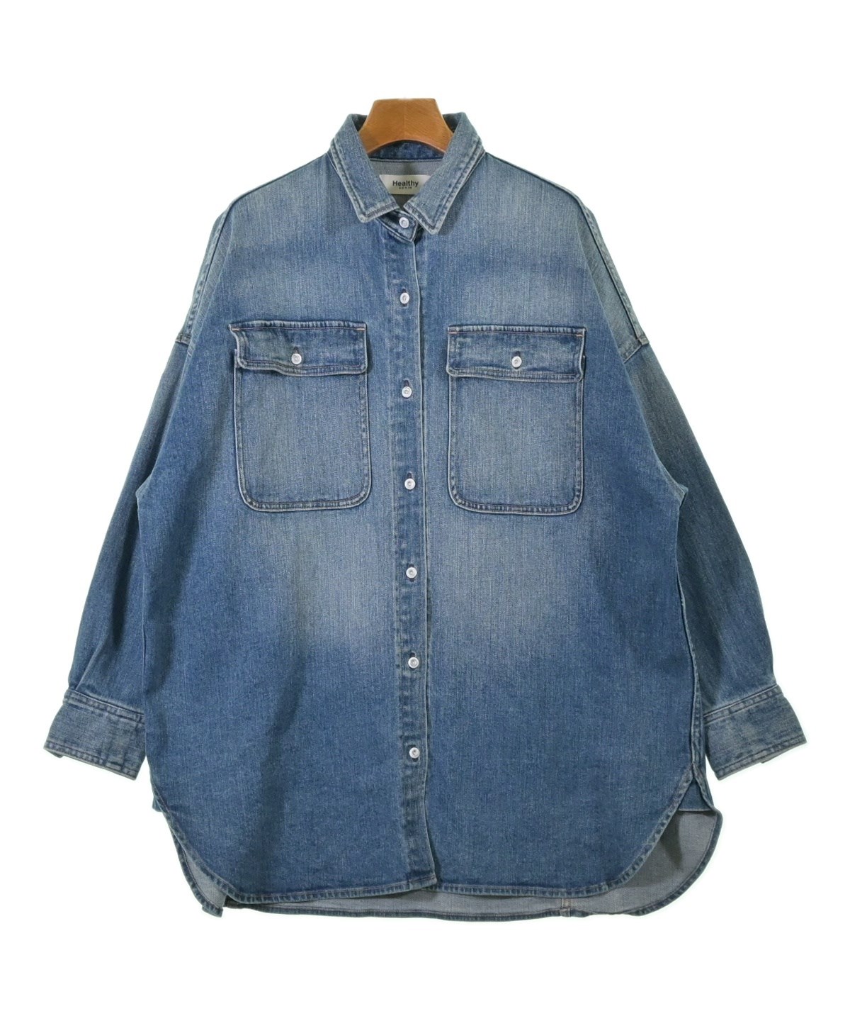 ヘルシーデニム　Healthy denim cottonシャツ　タグ付き新品 Healthy DENIM（ヘルシーデニム）カジュアルシャツ 紺 サイズ:F