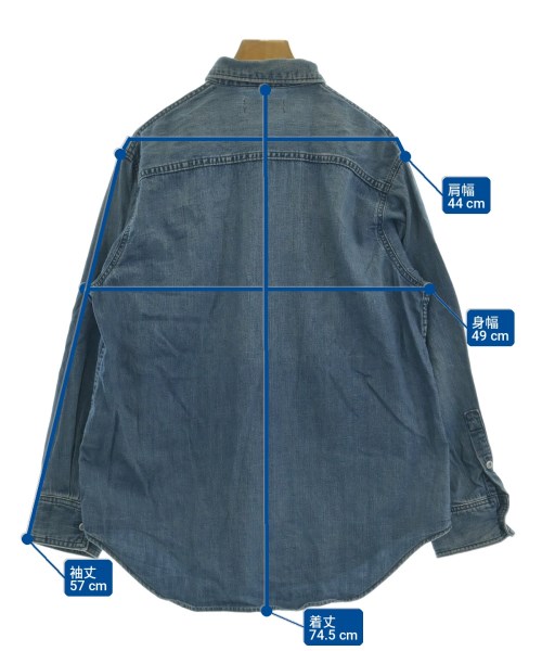 Healthy DENIM（ヘルシーデニム）カジュアルシャツ 青 サイズ:1(S位) レディース/2200718433024