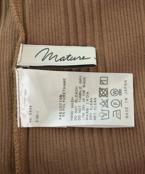 Mature Framework（マチュールフレームワーク）Tシャツ・カットソー 茶 サイズ:-(XS位) レディース/2200614050066