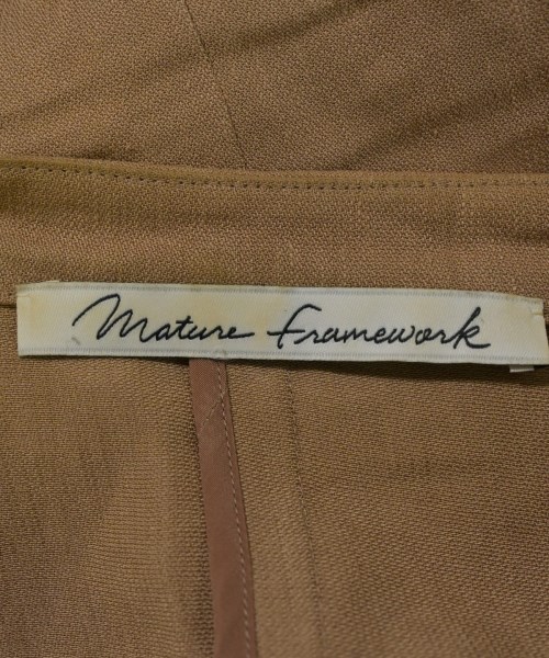 Mature Framework（マチュールフレームワーク）ノーカラージャケット 茶 サイズ:38(M位) レディース/2200676649017