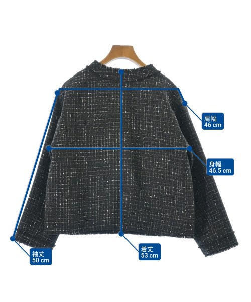 F by ROSSO（エフバイロッソ）ノーカラージャケット 黒 サイズ:36(S位) レディース/2200669011012