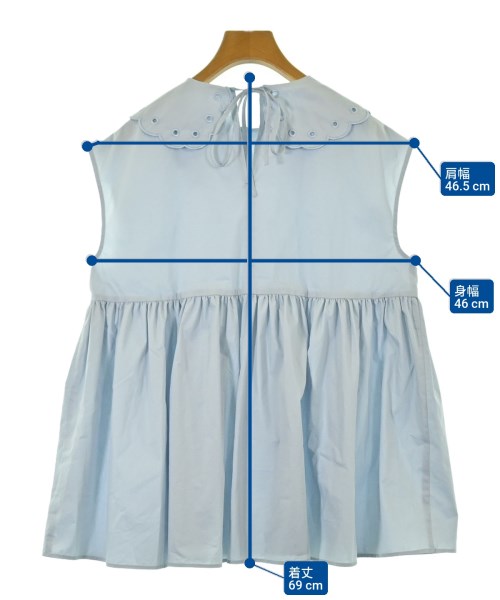 yori（ヨリ）ブラウス 青 サイズ:F レディース/2200610405082