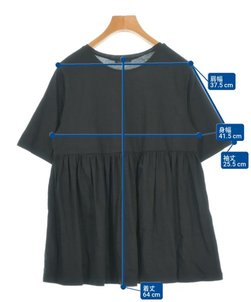 yori（ヨリ）Tシャツ・カットソー 黒 サイズ:F レディース/2200716352037