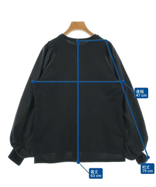 yori（ヨリ）Tシャツ・カットソー 黒 サイズ:F レディース/2200642853103