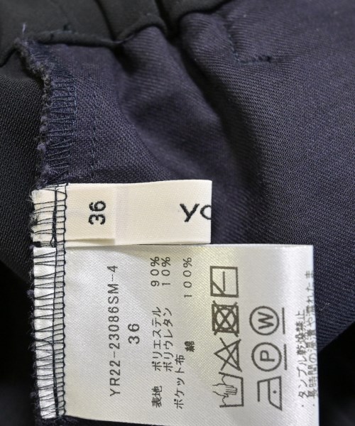 yori（ヨリ）スラックス 紺 サイズ:36(S位) レディース/2200665285028