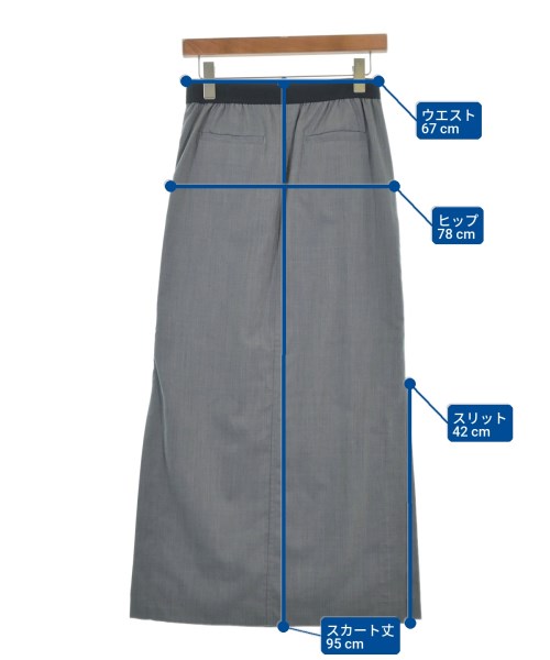 THIRD MAGAZINE（サードマガジン）ロング・マキシ丈スカート グレー サイズ:9(M位) レディース/2200633499259