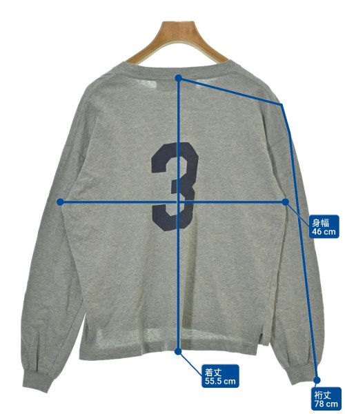THIRD MAGAZINE（サードマガジン）Tシャツ・カットソー グレー サイズ:9(M位) レディース/2200671792022