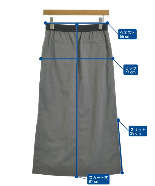 THIRD MAGAZINE（サードマガジン）ロング・マキシ丈スカート グレー サイズ:9(M位) レディース/2200644449052