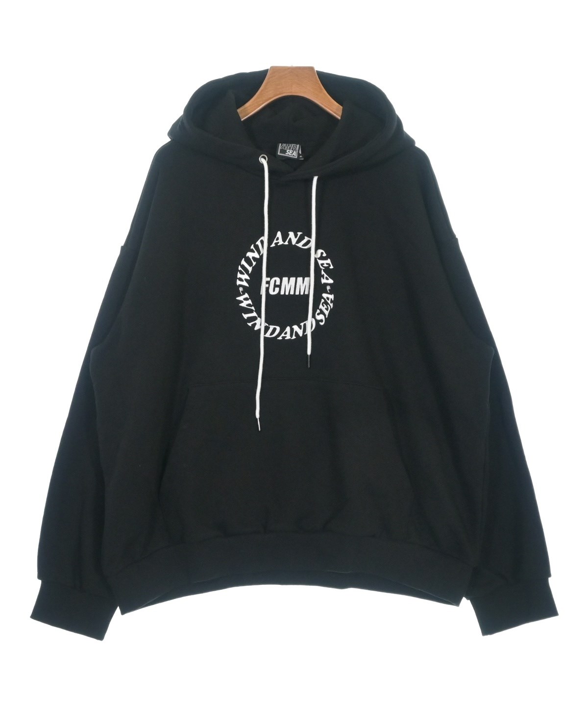 美品 ウィンダンシー 黒 長袖 パーカー 希少品 レア WIND AND SEA（ウィンダンシー）パーカー 黒 サイズ:XL メンズ