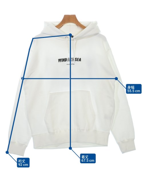 WIND AND SEA（ウィンダンシー）パーカー 白 サイズ:M メンズ